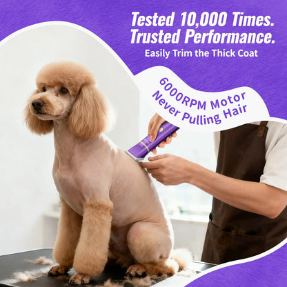 Cordless Pet Grooming Kit – Low Noise, IPX7 Waterproof – Nail Grinder & Paw Trimmer for Dogs & Cats