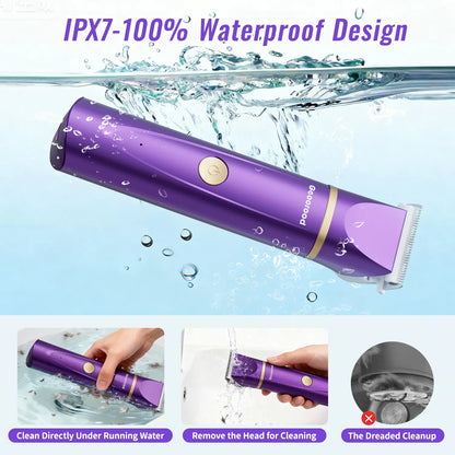 Cordless Pet Grooming Kit – Low Noise, IPX7 Waterproof – Nail Grinder & Paw Trimmer for Dogs & Cats