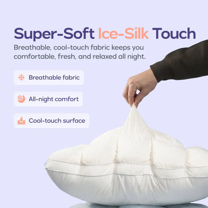 Cloud-Like Comfort, Breathable Support – Ideal for Side, Back & Stomach Sleepers