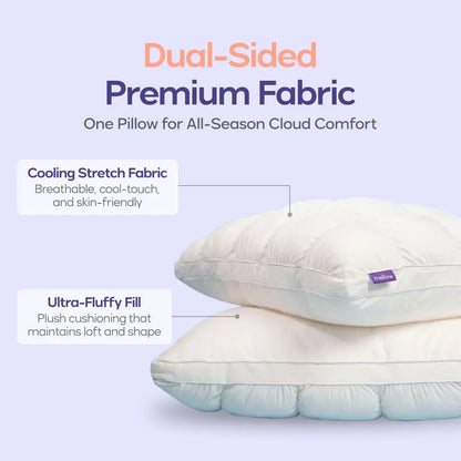 Cloud-Like Comfort, Breathable Support – Ideal for Side, Back & Stomach Sleepers