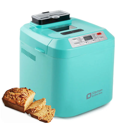 Bread Maker Machine – 12-in-1 with Auto Fruit Nut Dispenser – 2LB Loaf, Gluten-Free, 13H Timer & 3 Crust Settings