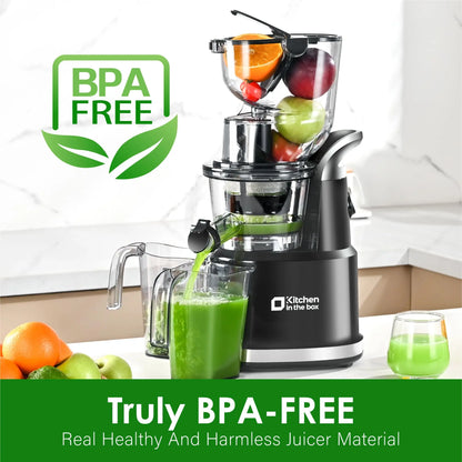 Slow Masticating Juicer – Cold Press, High Yield, Easy Clean – Quiet BPA-Free Home Juice Maker