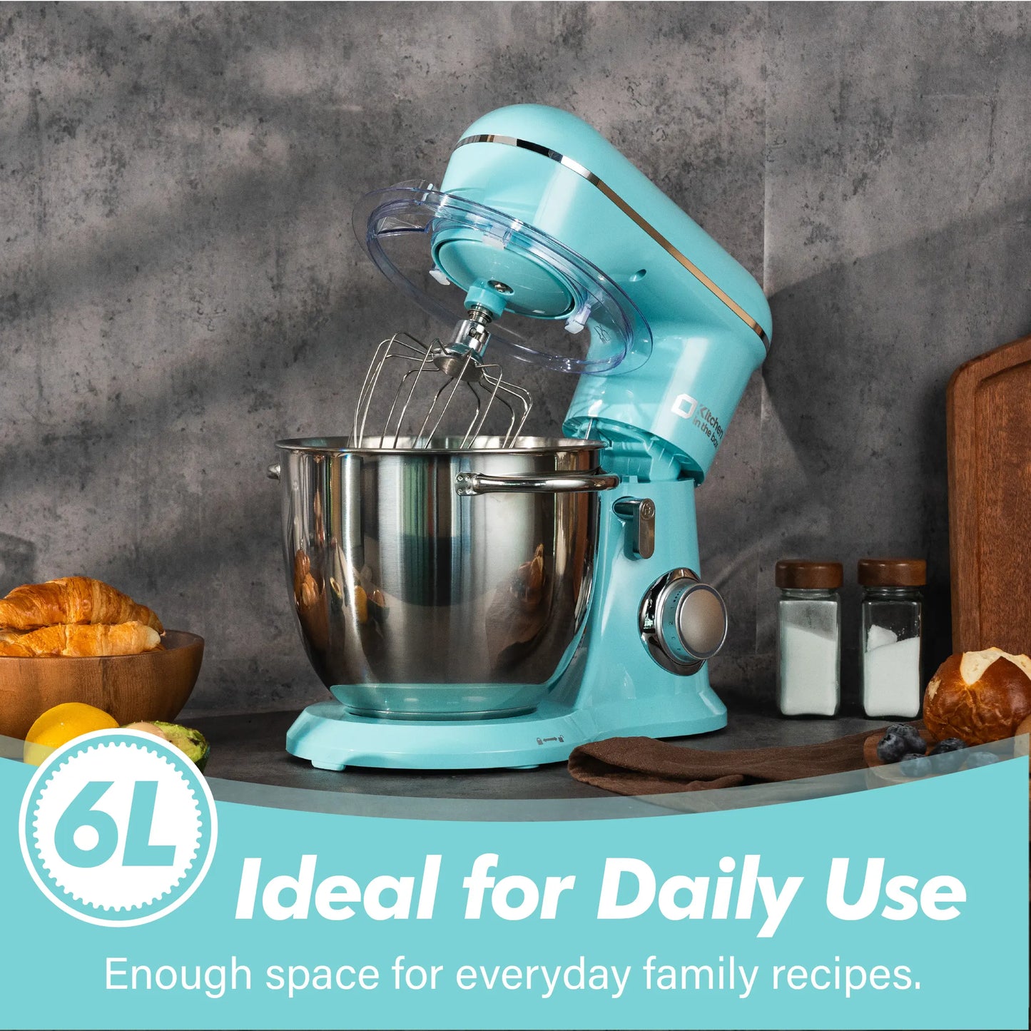 6.5QT Tilt-Head Stand Mixer – Upgraded 10-Speed Motor – Complete Set with Bowl, Hook, Whisk & Beater for Home Baking