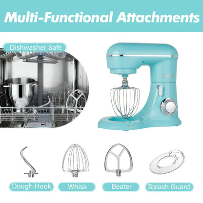 6.5QT Tilt-Head Stand Mixer – Upgraded 10-Speed Motor – Complete Set with Bowl, Hook, Whisk & Beater for Home Baking