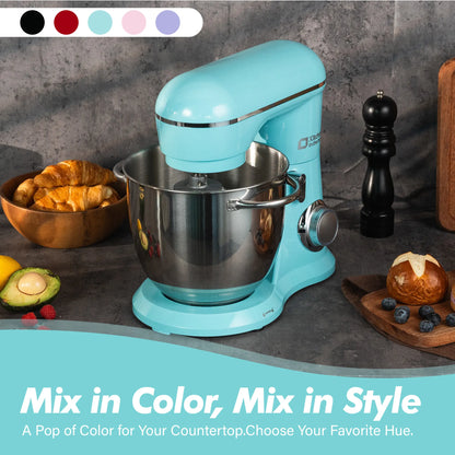 6.5QT Tilt-Head Stand Mixer – Upgraded 10-Speed Motor – Complete Set with Bowl, Hook, Whisk & Beater for Home Baking