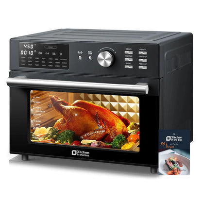 32QT Air Fryer Toaster Oven – 21-in-1, Convection, 1800W – Air Fry, Bake, Toast & Roast – 6 Accessories Included