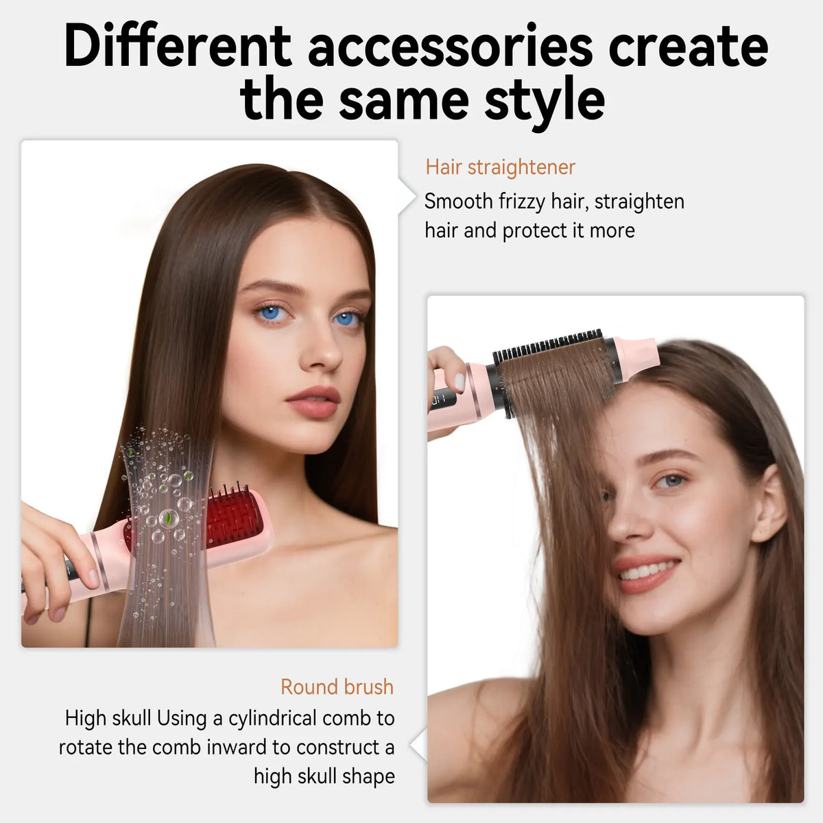 5-in-1 Salon Air Styler – Hot Air Brush, Ultra-Light – Curling & Hair Tools Set – 30-Day Warranty Included