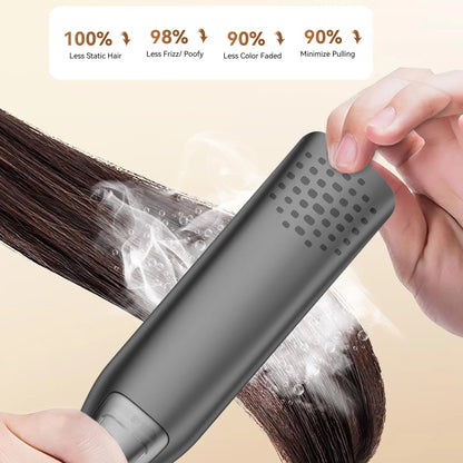 Infrared Steam Hair Styling Tool – 2-in-1 Straightener & Curler – Anti-Frizz, Smooth, Steam Protection for Salon Results