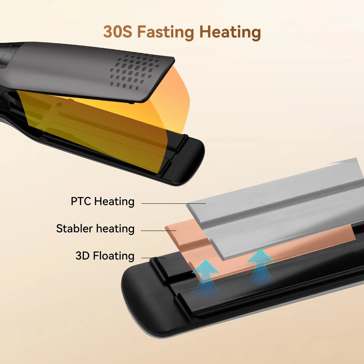 Infrared Steam Hair Styling Tool – 2-in-1 Straightener & Curler – Anti-Frizz, Smooth, Steam Protection for Salon Results