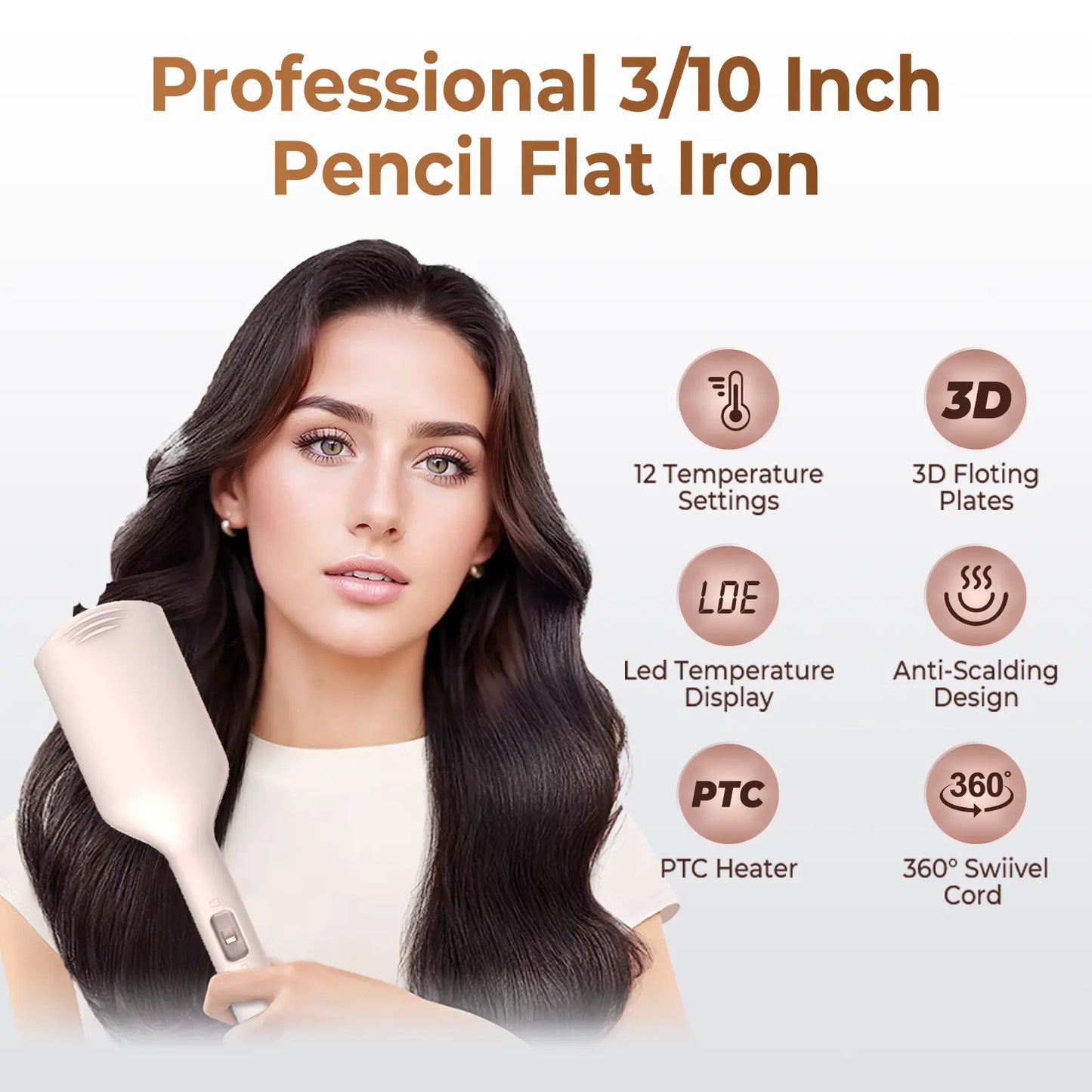 Ionic Deep Waver – Effortless Beachy Wave Curler – Pink, Creates Natural Voluminous Curls – Hair Styling Made Easy