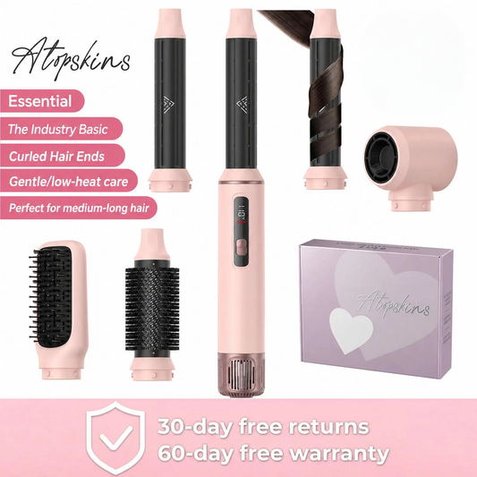 5-in-1 Salon Air Styler – Hot Air Brush, Ultra-Light – Curling & Hair Tools Set – 30-Day Warranty Included